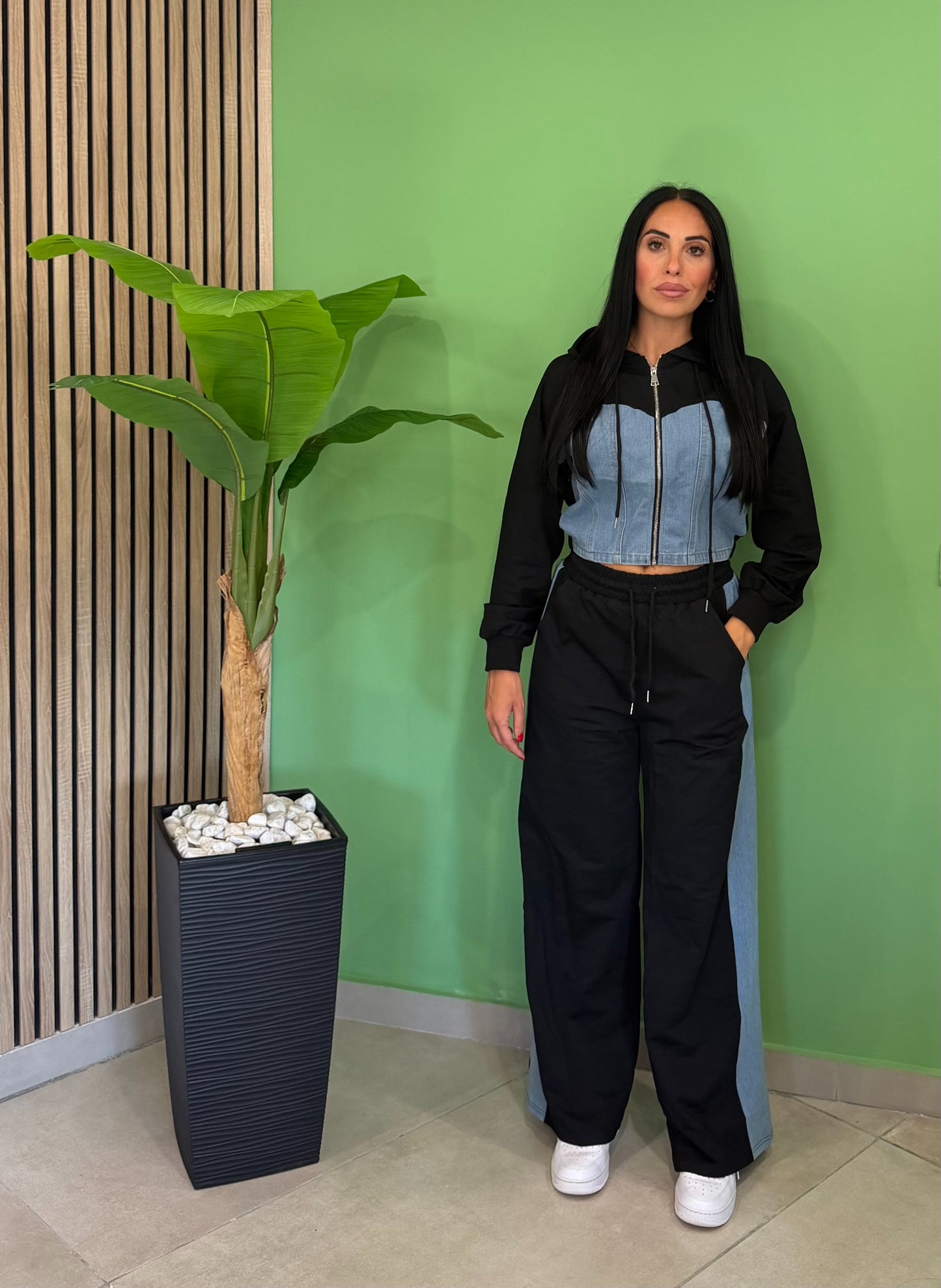 Coordinato tuta denim